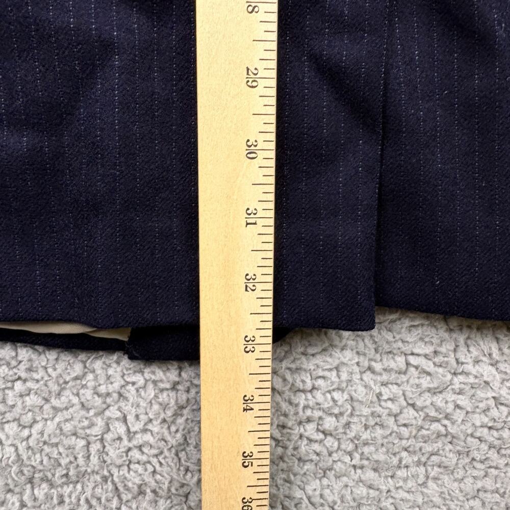 Paul Stuart Blazer Mens 42L Blue Wool Coat Pinstripe Suit Jacket Lined - Picture 13 of 15